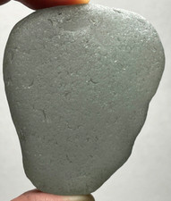 81g HUGE 2.5" x 2.1" 81g GRAY Surf Tumbled FORMOSA SEAGLASS collector item