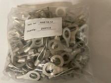 BAG 250 6 GA. 1/2 Hole Tinned Copper Cable Lug Ring Terminal Marine OPEN END