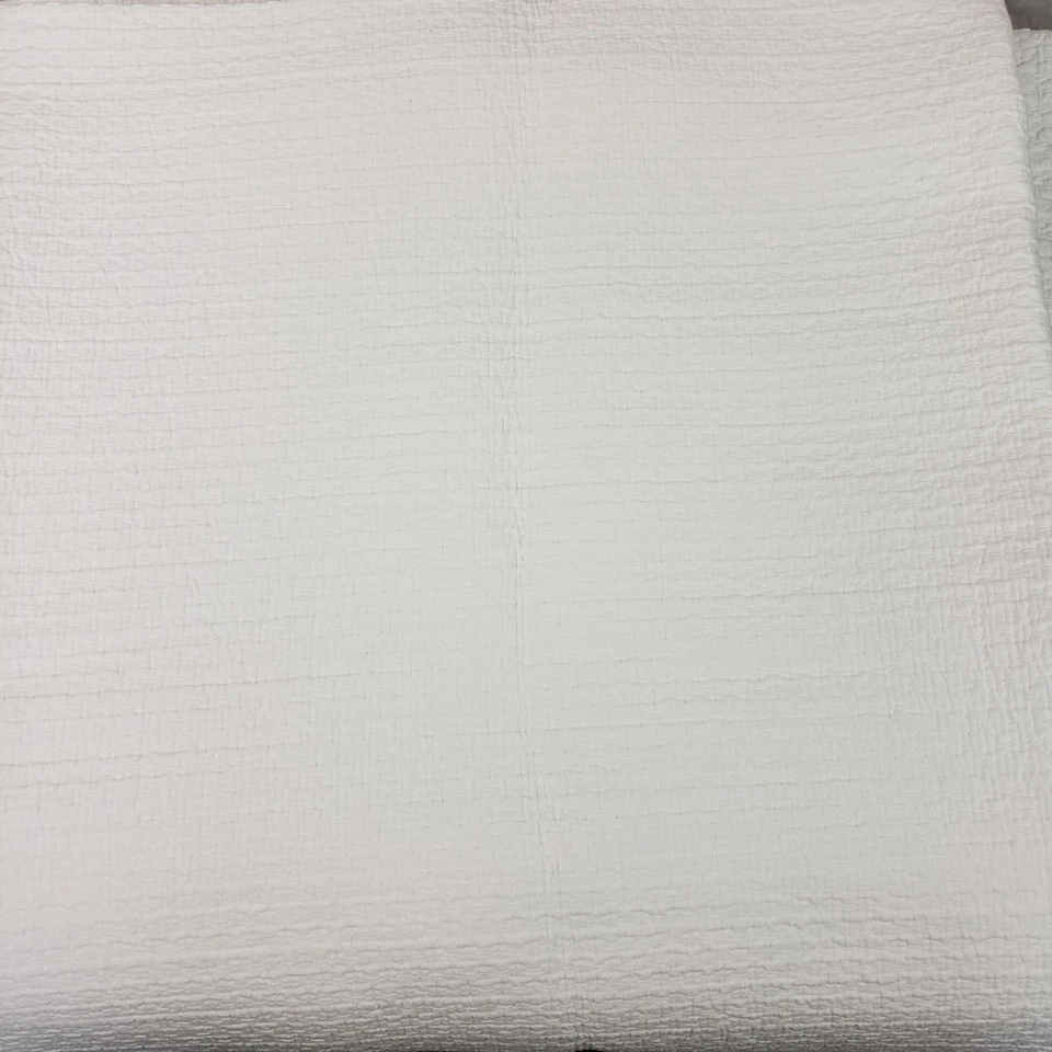 Manta acolchada Ralph Lauren Brooks completa/queen blanca de algodón 96 x 96 Foto 3 de 4