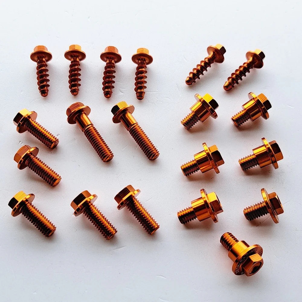 Zeta - Full Plastics Fastener Kit - KTM SX/SXF 125-450 19-22, XC/XCF 125-450 19-