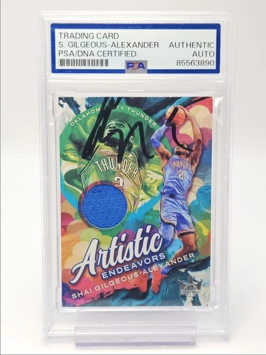 SHAI GILGEOUS-ALEXANDER 2021-22 COURT KINGS ARTISTIC PATCH AUTO PSA Q1722