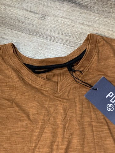 NEU Herren PD&C V-Ausschnitt Kurzarm T-Shirt Gr. 3XL 100% Baumwolle Tabakfarbe - Bild 4 von 8
