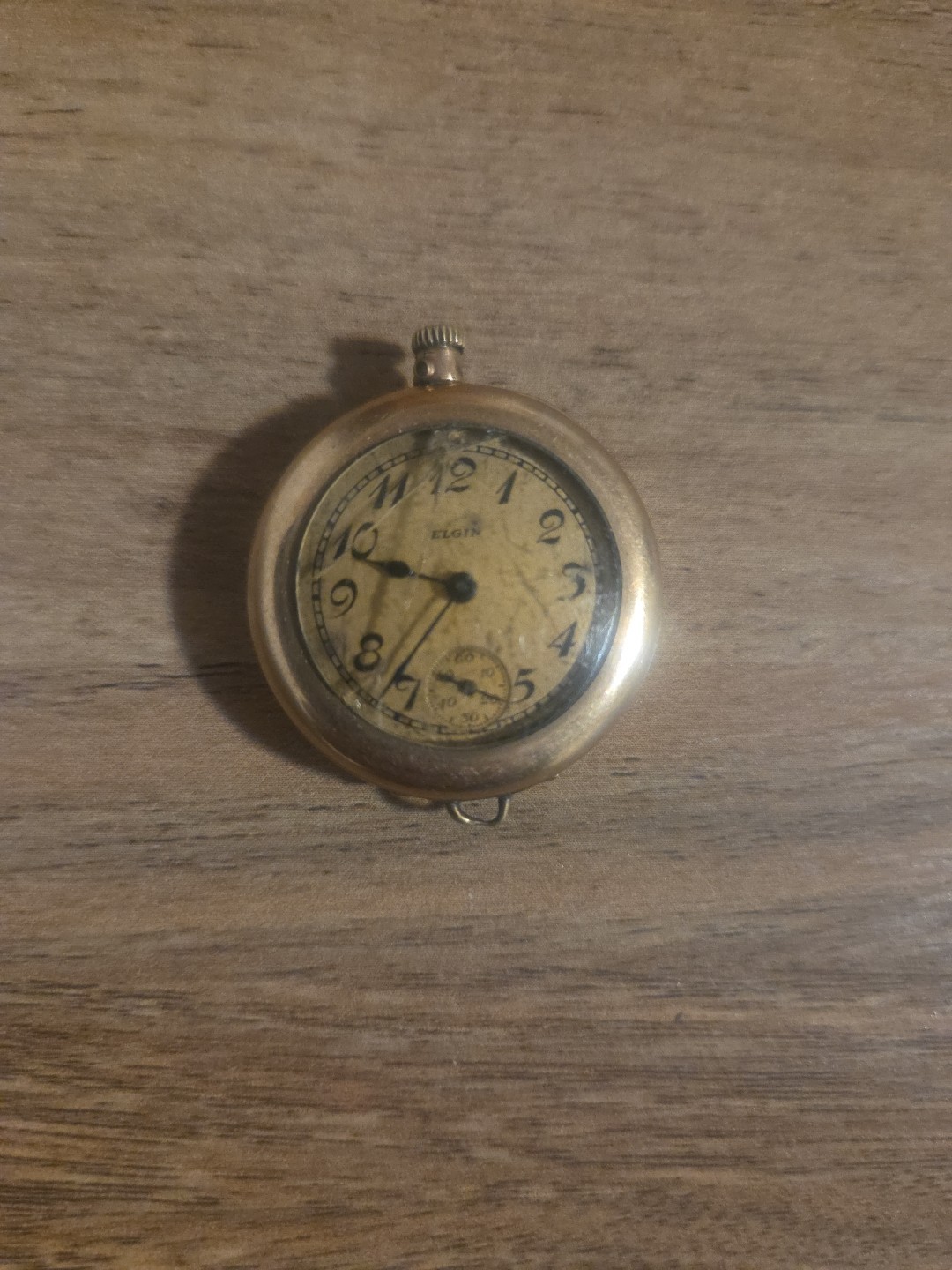 Elgin Grade 463 3/0s Open Face Pocket Watch 7 Jewels Monogrammed Not Running