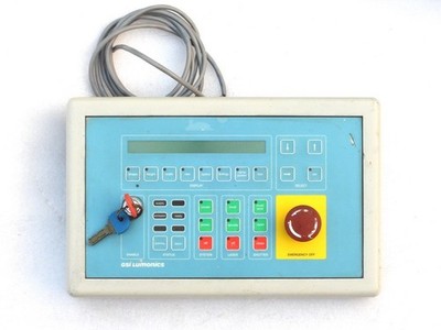 GSI LUMONICS MODEL E84X3910X JK 700 INDUSTRIAL LASER REMOTE PENDANT CONTROLLER