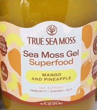 True Sea Moss - Sea Moss Gel Natural Superfood MANGO PINEAPPLE Sealed Exp 09/26.