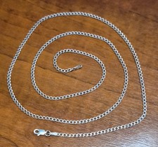 Estate Signed BSI Italy 925 Sterling Silver Miami Cuban Link Chain 24" Necklace