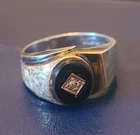 New ListingMens Vintage Sterling Silver with 10K gold feature Signet Ring size 10.5
