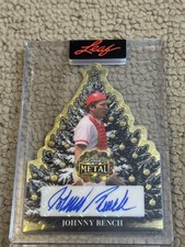 2025 Leaf Metal Happy Holidays Autograph #CT-JB1 Johnny Bench #D 1/1 Christmas