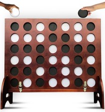 Giant 4-in-a-Row Outdoor Connect Game w Carrying Case  Quieter Design Swooc