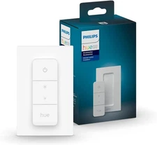 Philips Hue Smart Dimmer Switch with Remote, White - 1 Pack - Turns Hue Lights