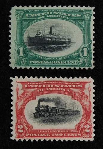 CKStamps: US Stamps Collection Scott#294 295 Mint H OG #295 Tiny Thin