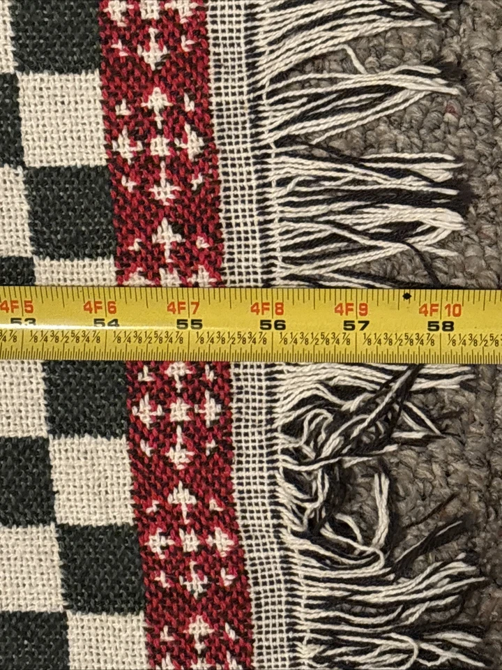 Home Sweet Home Old Fashioned Throw Blanket Afghan 44x57 Tapestry Antiques - Image 3 of 4