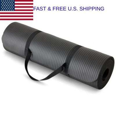 Extra Thick Yoga Mat 1/2 Inch Non Slip Exercise Mat with Strap