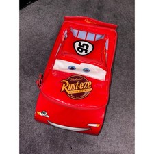 Disney Pixar Lightning McQueen Cars Kids 3D Rolling Suitcase Overnight Toy Bag