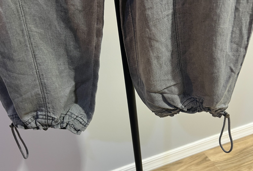C&C California Large Linen Blend Cargo Pockets Elastic Waist Joggers New NWT - Picture 4 of 8
