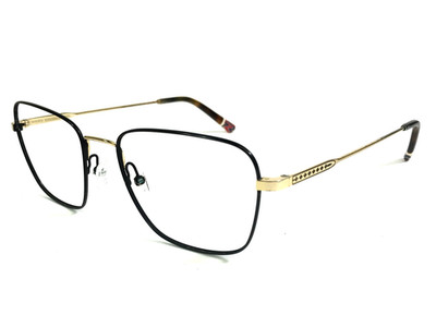 Etnia Barcelona Eyeglasses Frames SODERMALM BKGD Black Gold Square 53-18-137