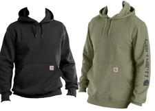 Carhartt Men's K288 & 100615 Midweight & Heavy Sleeve Logo Hooded Sweatshirt