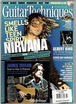 GUITAR Techniques Magazine UNUSED CD  October 2006 Nirvana Stevie Ray Vaughan  