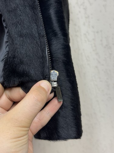 Dolce Gabbana cappotto pelliccia montone vintage giacca nera uomo tg 54 grande raro anni 90 - Foto 21 di 24