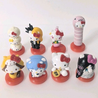 Hello Kitty Choco Egg Mini Figure Set of 8 Rei Lucky Cat Sadako Yoshiki Eel 3