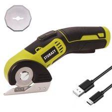 Cordless Electric Scissors, Power Cardboard Cutter with Safety Lock, 4V 2000m...