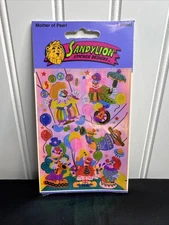 Vintage Sandylion Stickers Mother Of Pearl Clown Sheet New Sealed 80’s Toys R Us