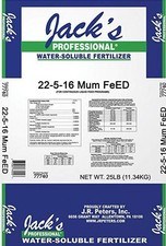 Jacks Prof 77740 Mum Feed Plus Magnesium 22-5-16 Fertilizer, 25-Pound 3.16 per gallon