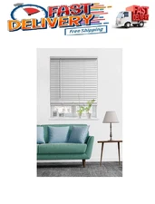 Mainstays 1" Cordless Room Darkening Vinyl Blinds, White, 27"W x 48"L
