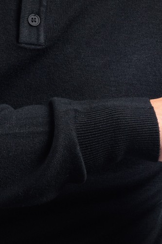 Polo Uomo Invernale Maglia Manica Lunga Maglione Slim Sottogiacca Bottoni VEQUE - Foto 27 di 36