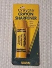 Vintage 1983 Crayola Crayon Sharpener Yellow 3450 Binney & Smith USA New Sealed