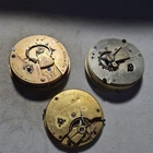 Three Antique Pocket Watch Movements c1900 Inc. fusee, Waltham mass