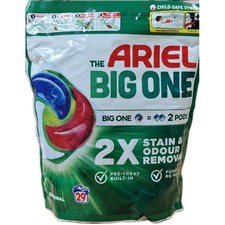 Ariel Washing Machine Laundry Detergent 29 Pods Big One, 2x Stain &odour Removal