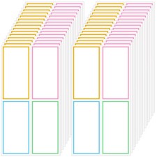 120 Pcs Dry Erase Labels, Waterproof 6 x 3 cm, Green, Blue, Yellow, Purple