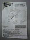 OPERATORS MANUAL (ONLY) MILWAUKEE 48-59-1810 1812 M18 M12 Li-ION BATTERY CHARGER