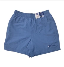 NWT Champion Men's XL Nylon Zip Pockets Shorts in Blue Jazz