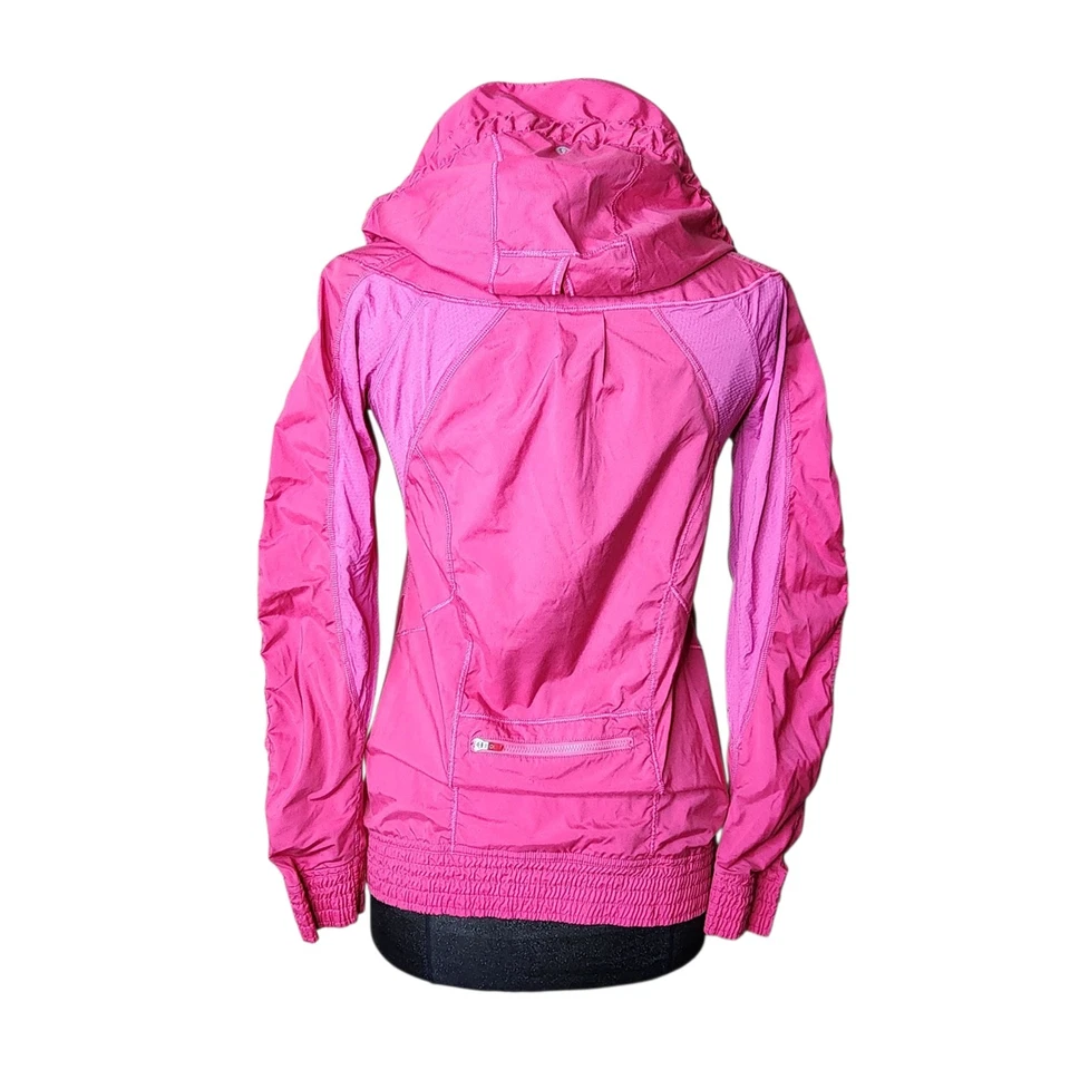 Lululemon Leader of the Track Lightweight Pullover Hooded Running Pink Size 4 - Image 2 of 4