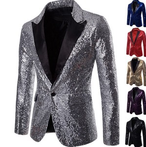mens white sequin blazer