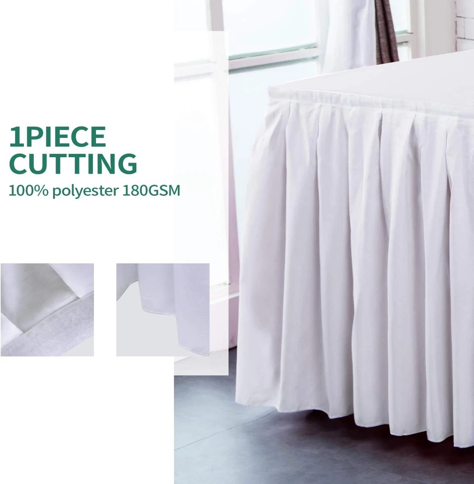 Saia de mesa Surmente toalha de mesa de poliéster 14 pés para casamentos, banquetes ou Resta - Imagem 2 de 4