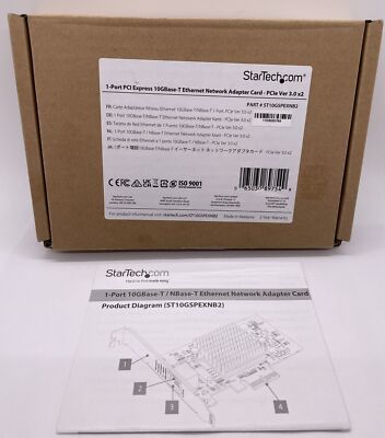 StarTech 1-Port 10Gbps PCIe Network Adapter Card ST10GSPEXNB2 - 10GBase-T (NEW)