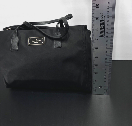 Kate Spade Womens TOP HANDLE BAG Blake Avenue Loden Nylon Black Medium COA - Picture 10 of 15