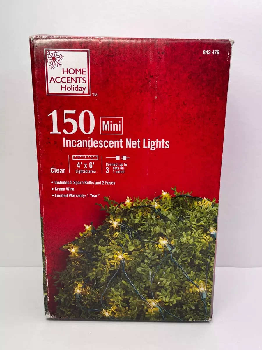 Home accents holiday 150 mini incandescent clear net lights deals