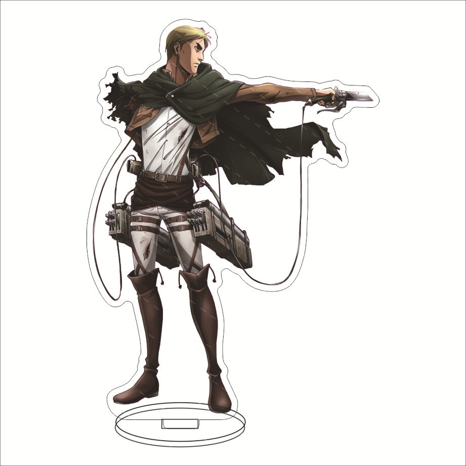 Coleccionar Anime Ataque a los Titanes Erwin Figura de Escritorio Juegos con disfraces Decoración Regalo #5