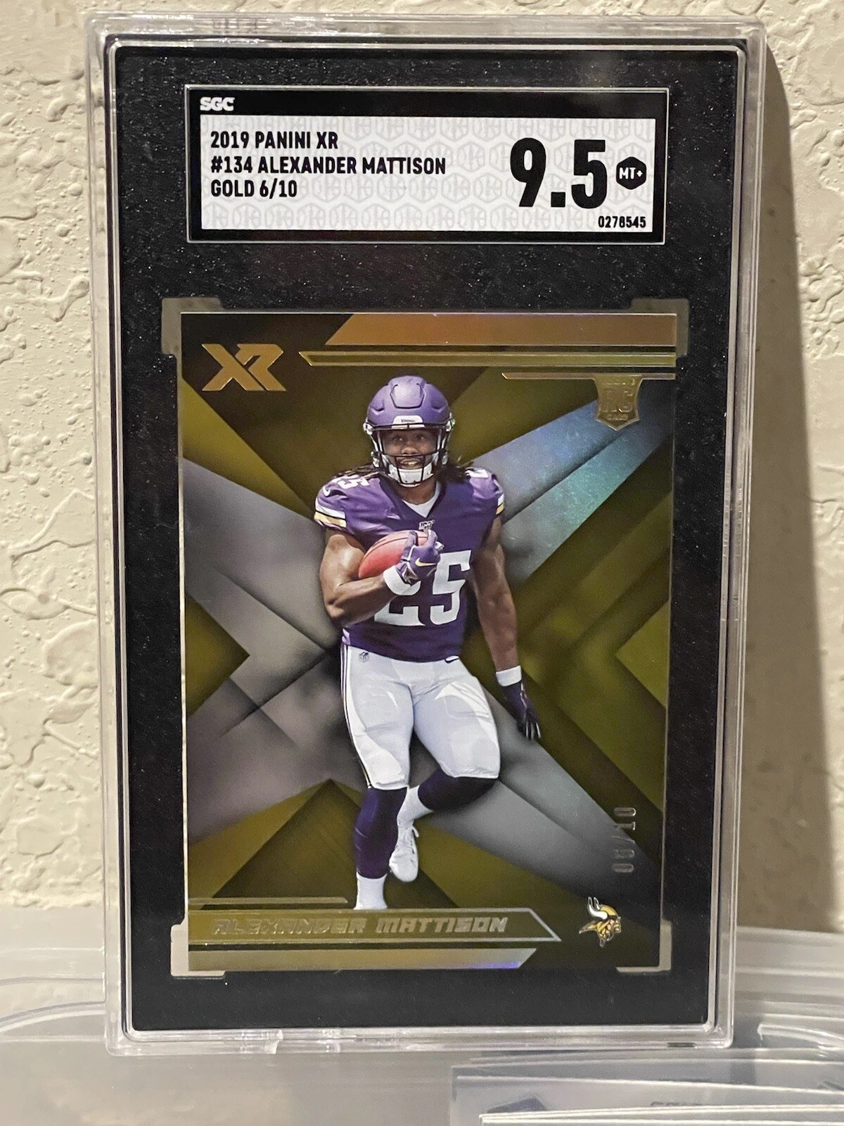 Alexander Mattison Panini XR #134 Autograph-Gold