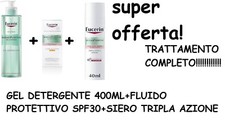 EUCERIN CLEANSING GEL  TRIPLE ACTION SERUM  PROTECTIVE FLUID SPF 30