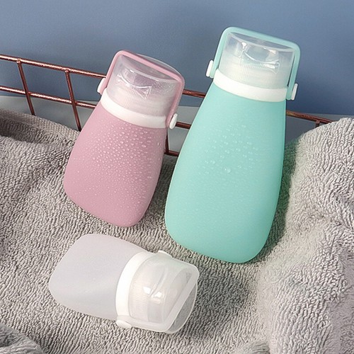 Silicone Travel Size Bottle Shampoo Refillable Lotion Squeeze Container Makeup - Picture 5 of 36