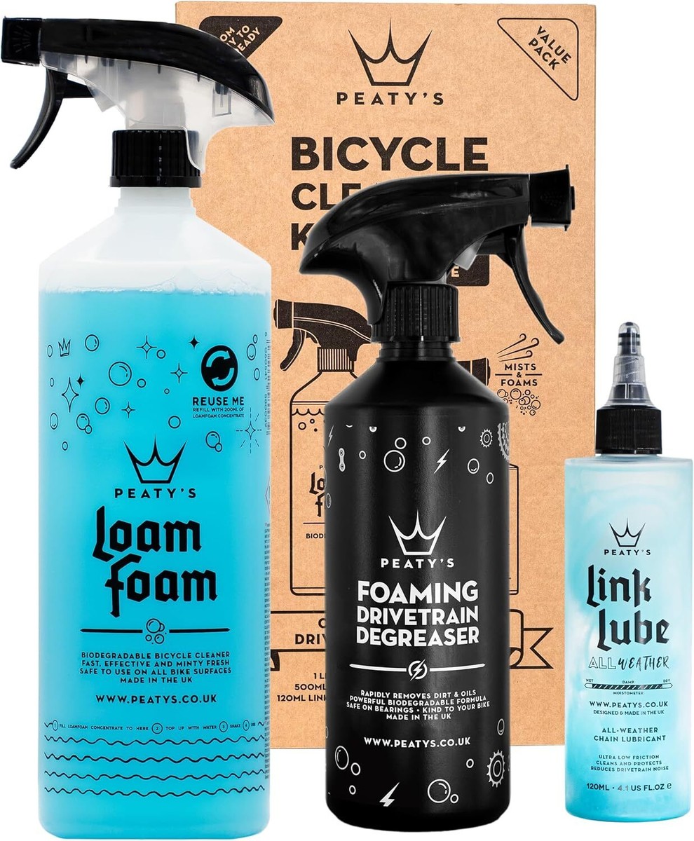 Peaty's Bicycle Cleaning Kit Wash, Degrease Lubricate
