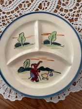 Three Section vintage baby plate made in Japan