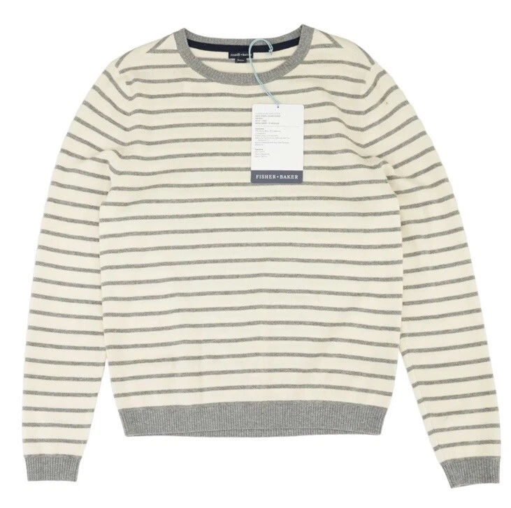 NWT Men’s Fisher + Baker Striped Wool Sweater - Size Medium