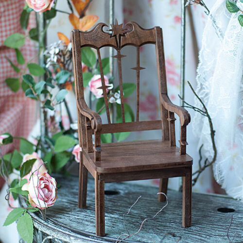 1/6 Scale Dollhouse Miniatures Furniture Vintage Royal Armchair Chair Unfinished - Picture 1 of 10