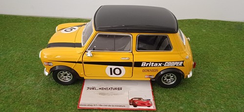 MINI COOPER S 1964 #10 RACING BRITAX jaune 1/16 no 1/18 SOLIDO voiture miniature - Picture 2 of 8
